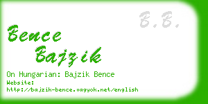 bence bajzik business card